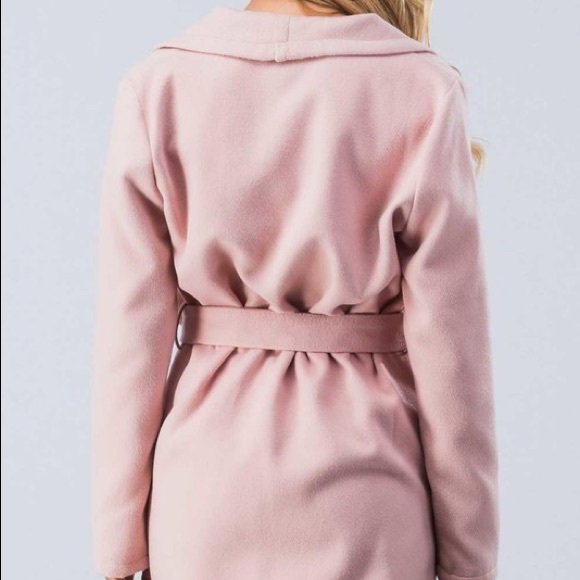 Drape Coat with Tie - Picture 4 of 8